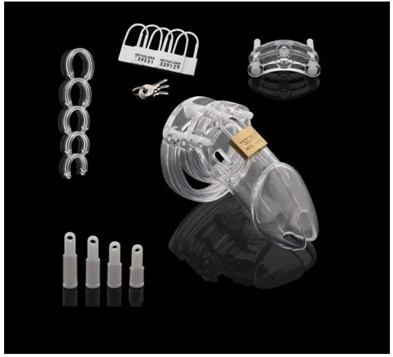 Male Chastity Cage  Cock Cage with Rings Locking  Toys - image 2
