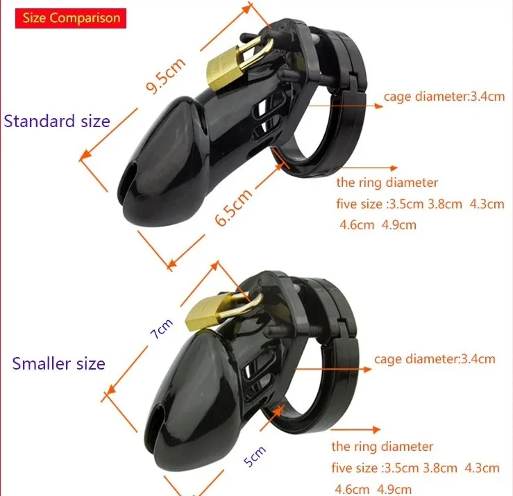 Male Chastity Cage  Cock Cage with Rings Locking  Toys - image 5
