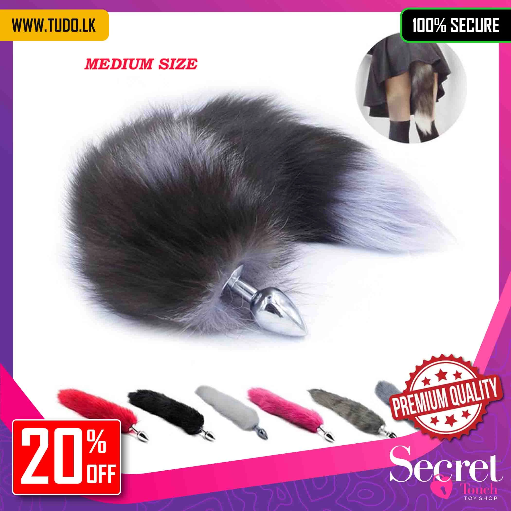 Generic Smooth Long Fox Tail with Anal Plug - image 1