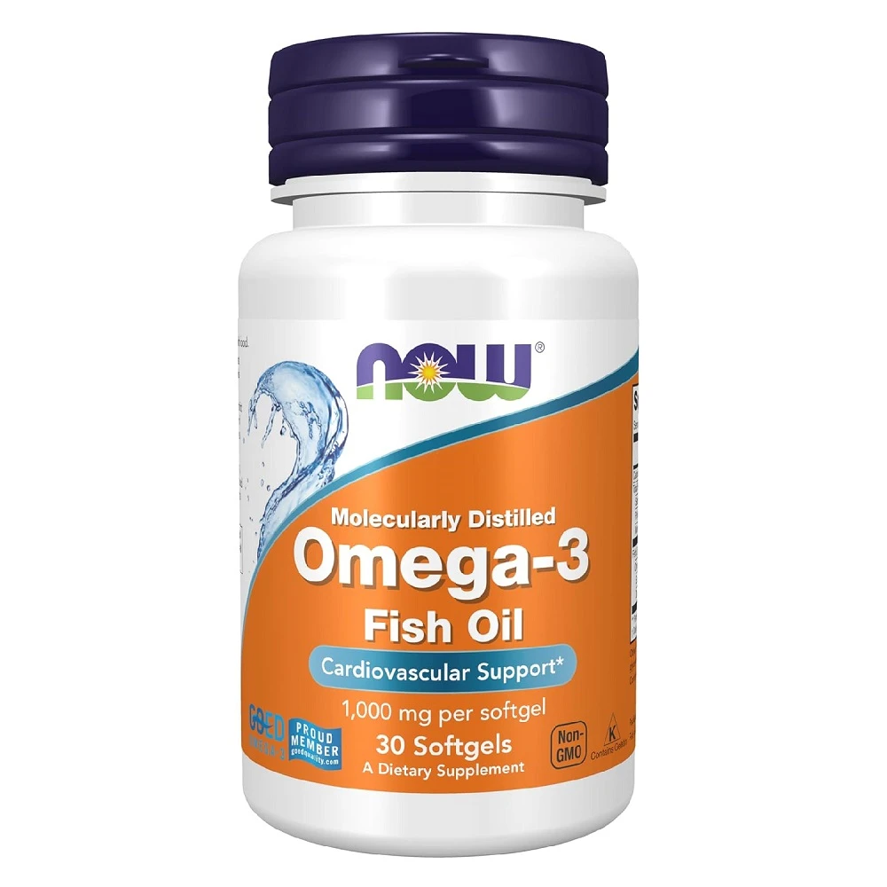 NOW Supplements Omega-3 Fish Oil 30 Softgels