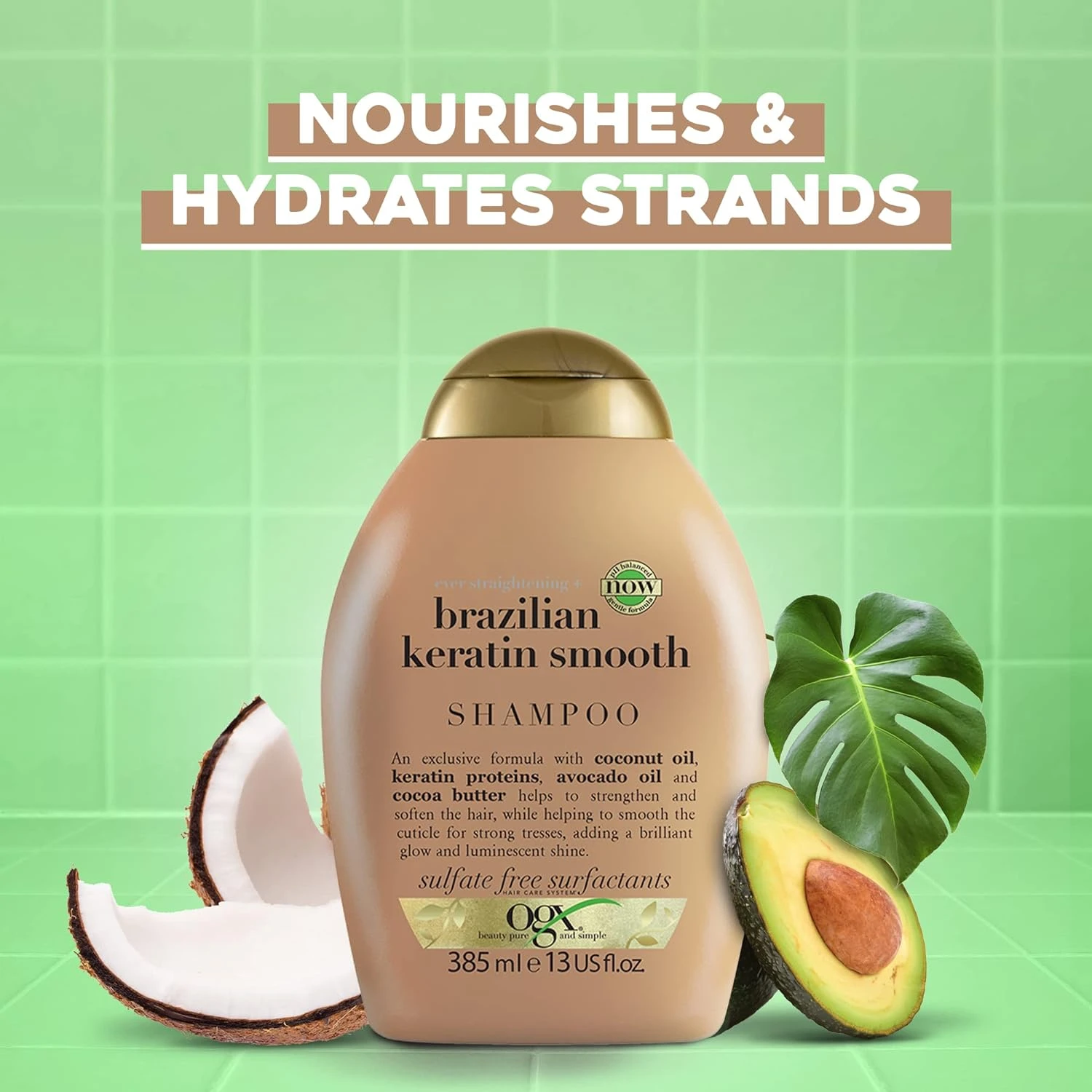 OGX Brazilian Keratin Smooth Shampoo 385ml Hair Care - image 10