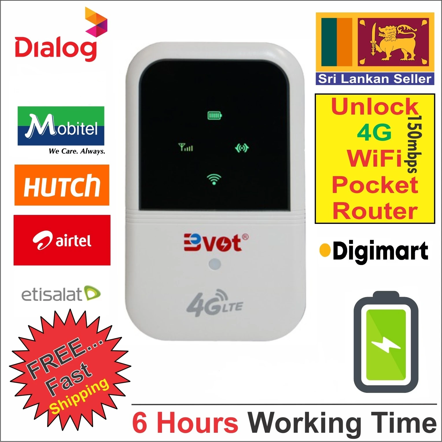 Bvot Pocket Router Portable Wireless 4G/5G Mifi