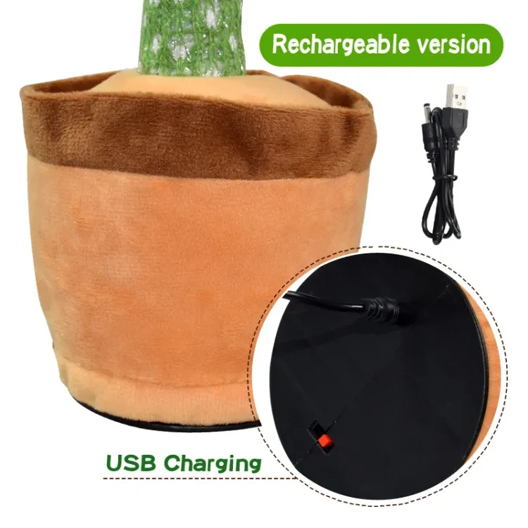 Generic Dancing Cactus Rechargeable Music Talking - image 9