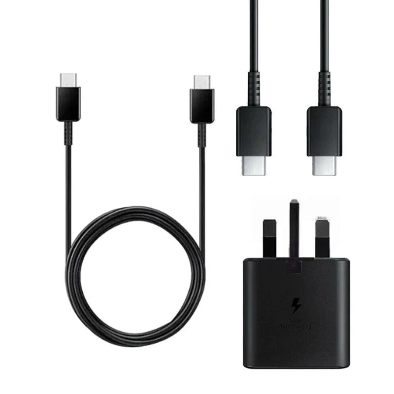 Samsung 25W Adapter with USB Type C to Type C Cable