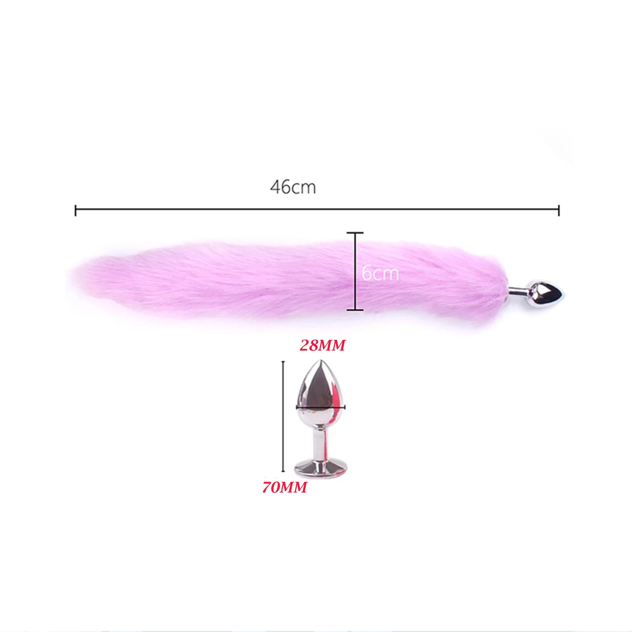 Generic Fox Tail Smooth Long Anal Plug - image 2