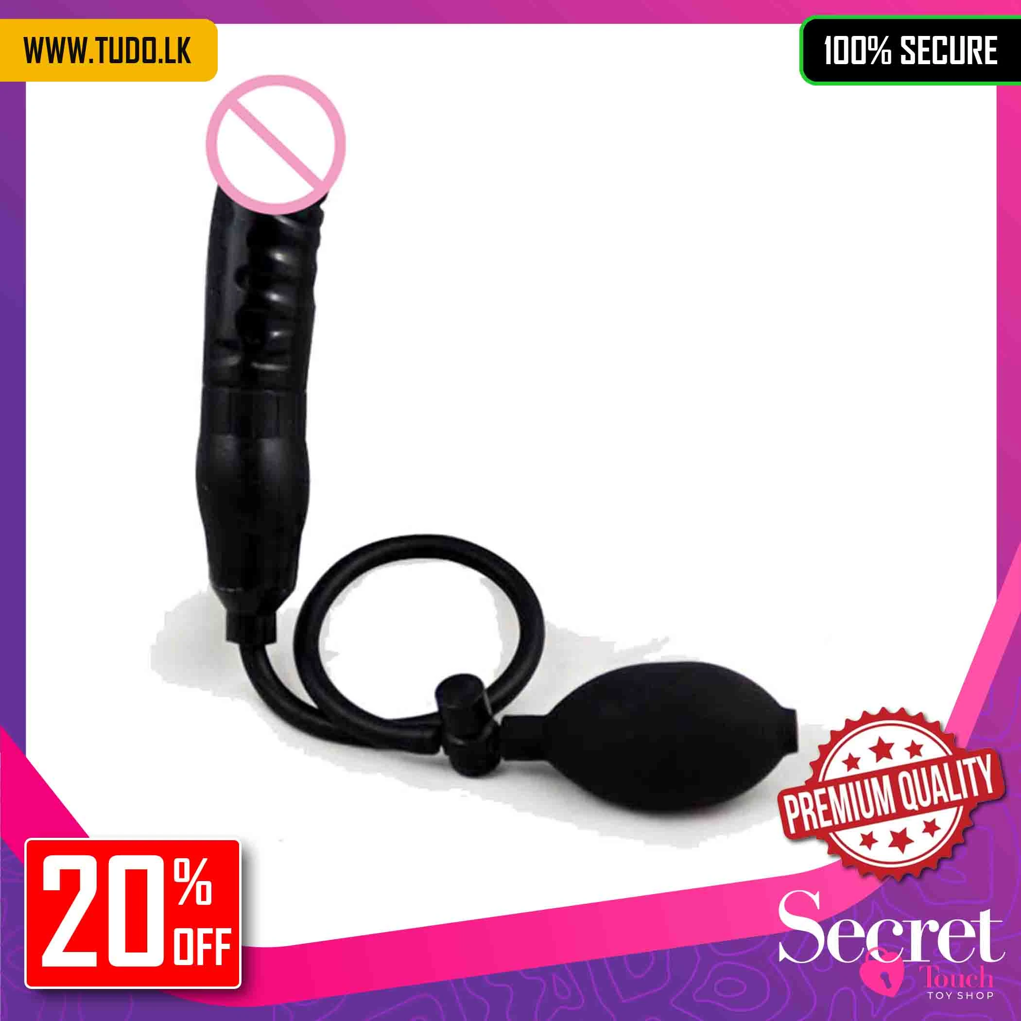 Generic Soft Silicone Inflatable Anal Plug - image 1