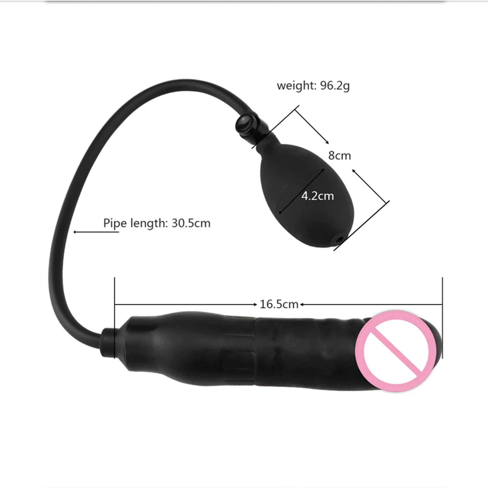 Generic Soft Silicone Inflatable Anal Plug - image 2