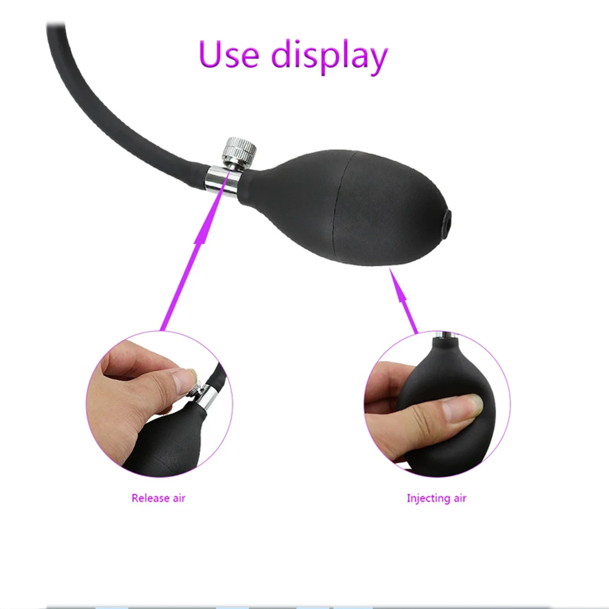 Generic Soft Silicone Inflatable Anal Plug - image 5