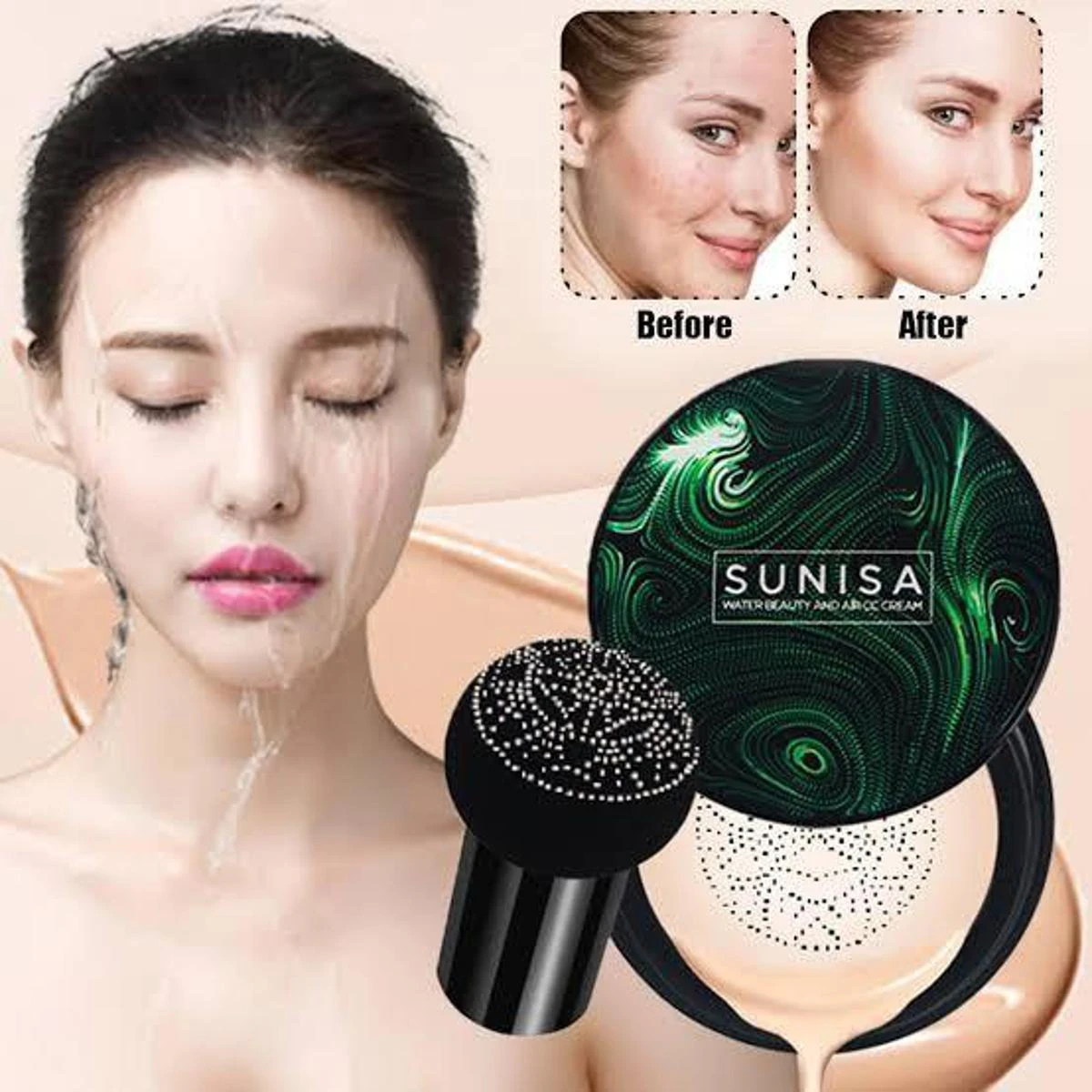 Sunisa Water Beauty Air Cushion CC Cream BB Foundation - image 3