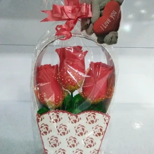 Generic Rose Flowers Basket Valentine Gift