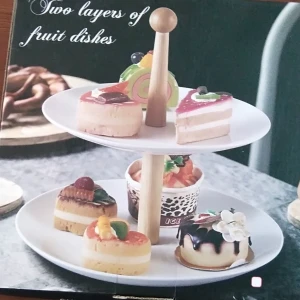 Generic Cake Stand Two-tier Hollowed Edge