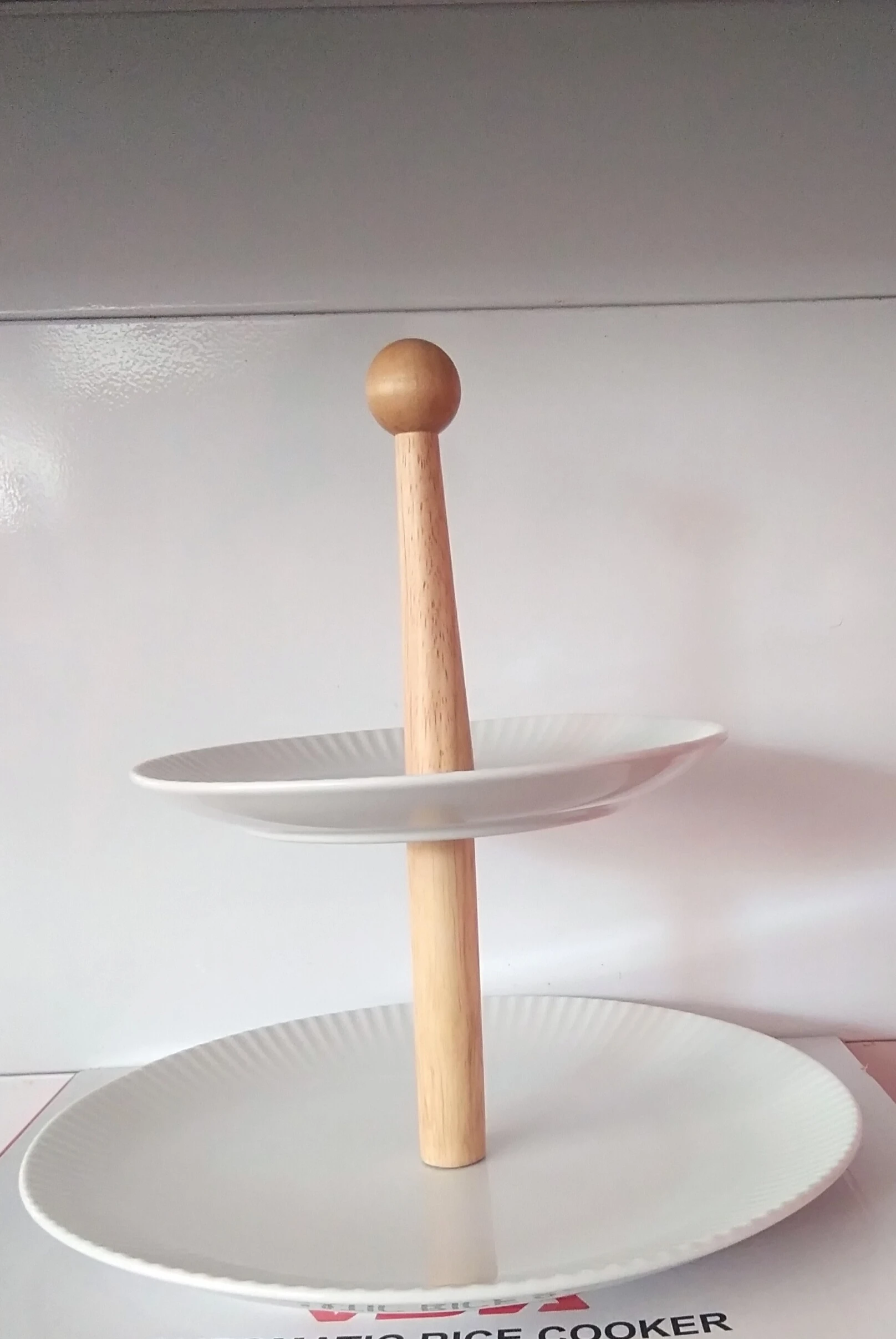 Generic Cake Stand Two-tier Hollowed Edge - image 2
