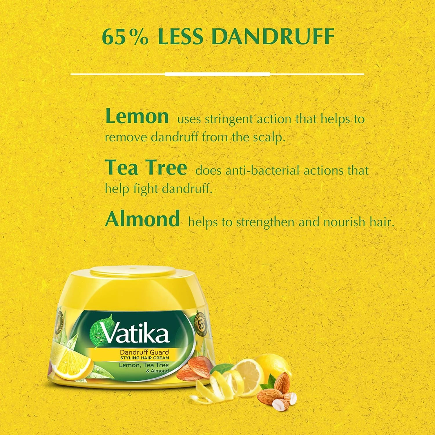 Vatika Dandruff Guard Styling Hair Cream 140ml Lemon - image 4