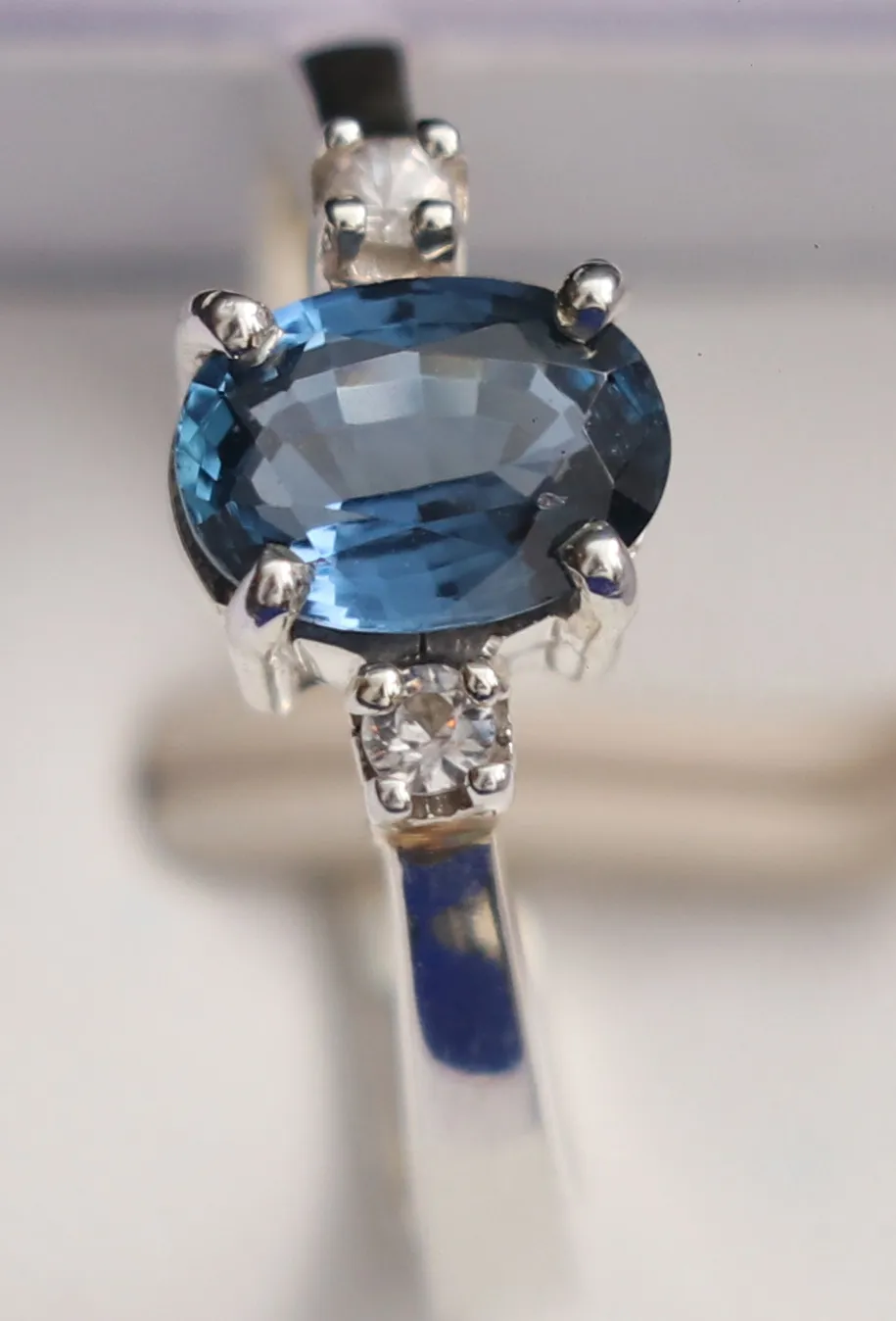 Generic Silver Ring Natural Ceylon Blue Sapphire - image 5