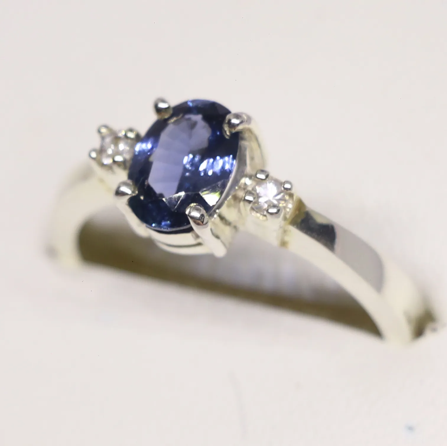 Generic Silver Ring Natural Ceylon Blue Sapphire - image 6
