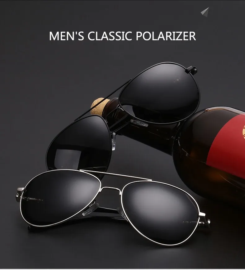 Generic Pilot Sun Glasses Aviation Polarized - image 4