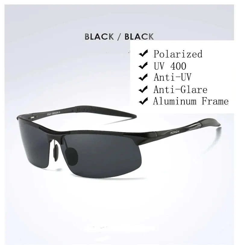Generic Polarized HD Aluminium UV400 Anti-glare Sunglasses
