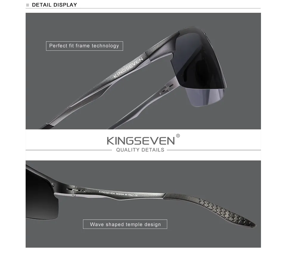 Kingseven N9126 Polarized Aluminum Driving Sunglasses - image 3