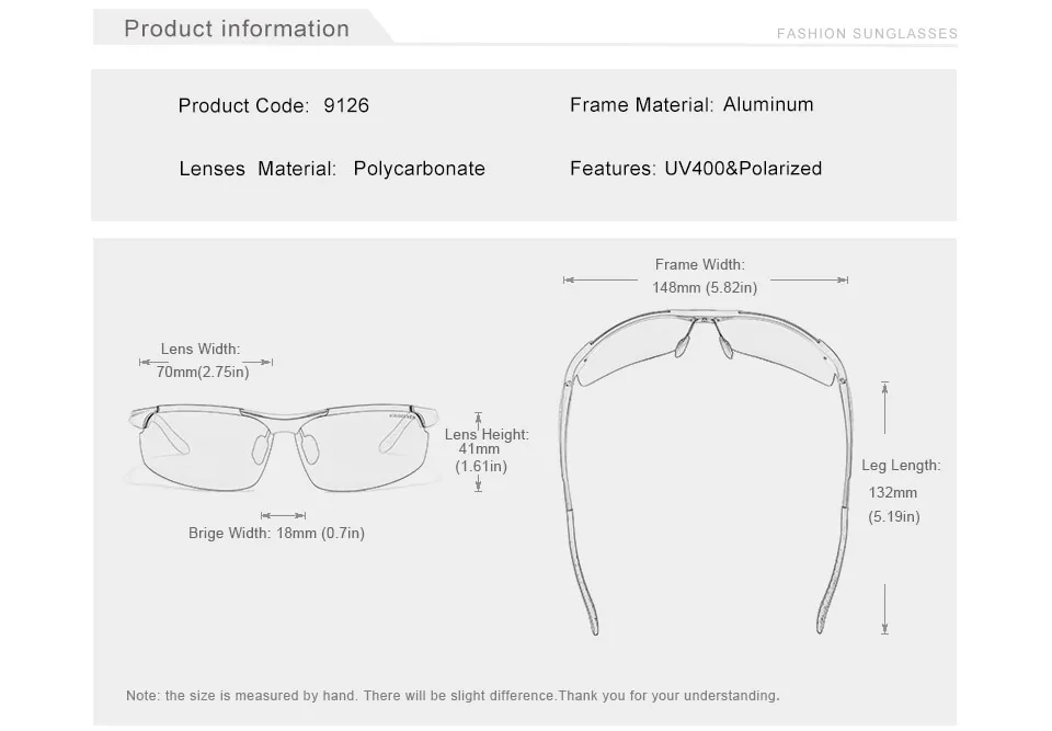 KINGSEVEN N9126 Polarized Aluminum Mirror Sunglasses - image 5