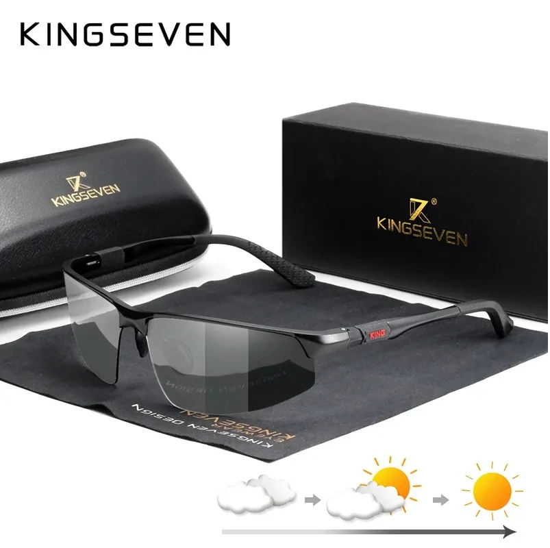 KINGSEVEN N9121H Photochromic Polarized Men's Sunglasses
