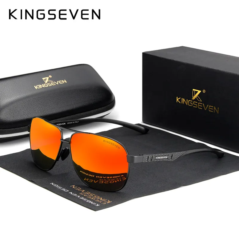 Kingseven N7188 Polarized UV400 Mirror Aluminum Sunglasses
