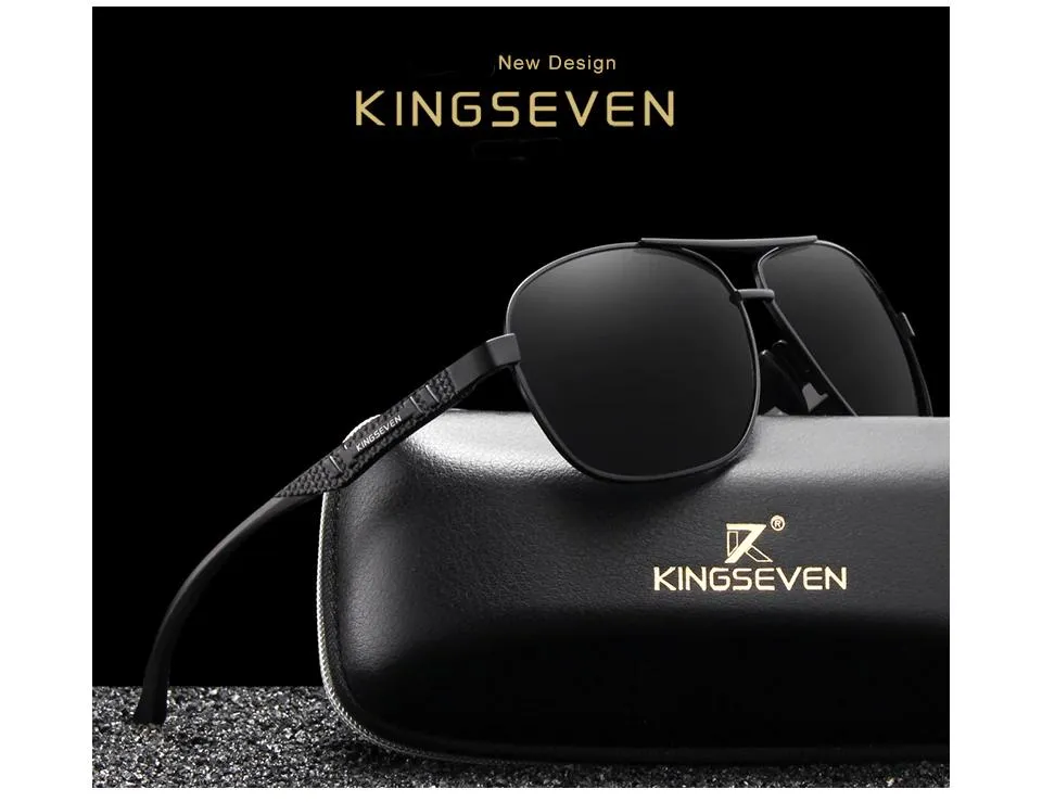 Kingseven N7188 Polarized UV400 Mirror Aluminum Sunglasses - image 8