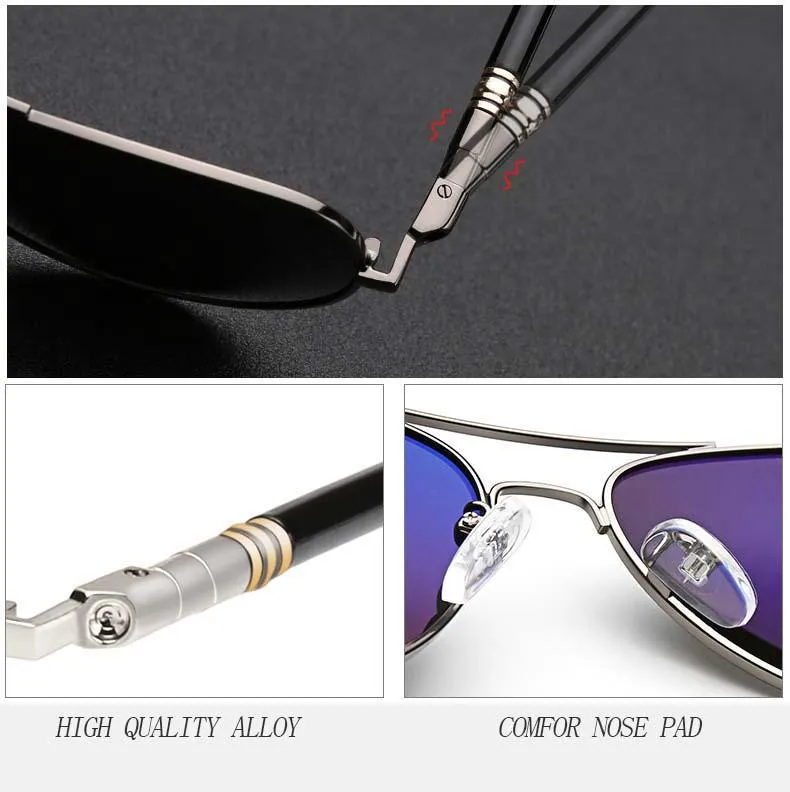 Pilot Polarized Male Sunglasses Black Transparent - image 4