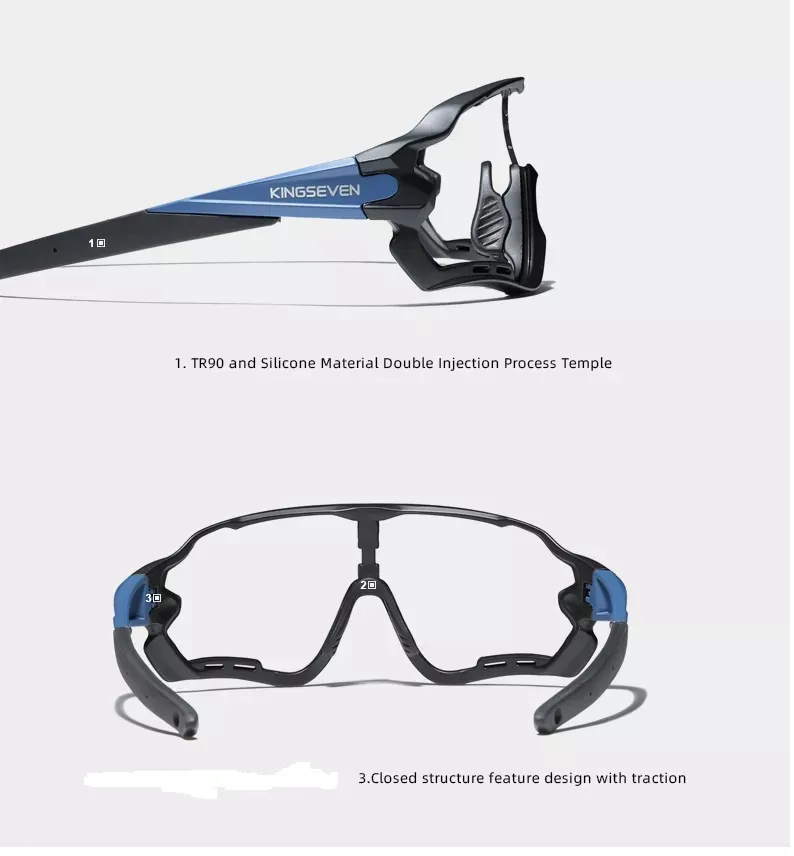 Kingseven Patent Design UV400 Polarized Cycling Protection - image 3