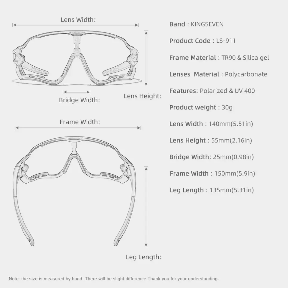 Kingseven Patent Design UV400 Polarized Cycling Protection - image 8
