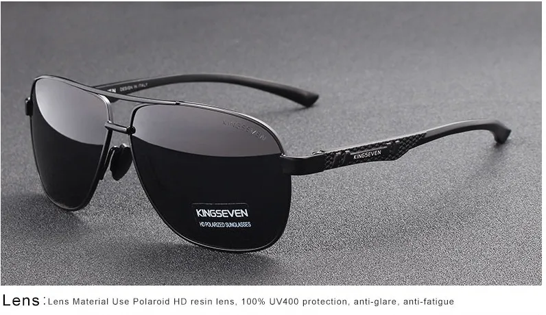 Kingseven N7188 Polarized UV400 Mirror Aluminum Sunglasses