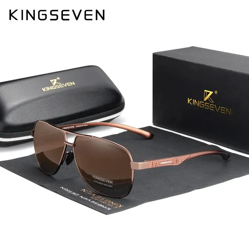 Kingseven N7188 Polarized UV400 Mirror Aluminum Sunglasses - image 5