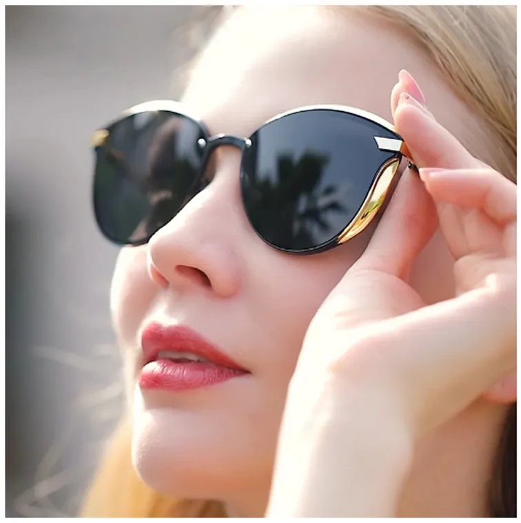 Kingseven Cat Eye Gold Pink Polarized Sun Glasses - image 3