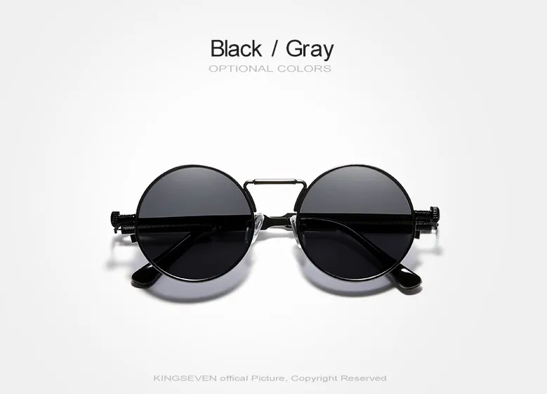 KINGSEVEN Sun Glasses Men Gothic Steampunk Grey Black - image 2