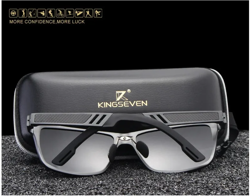 KINGSEVEN N7180 Polarized Rectangle Shades Sunglass - image 5