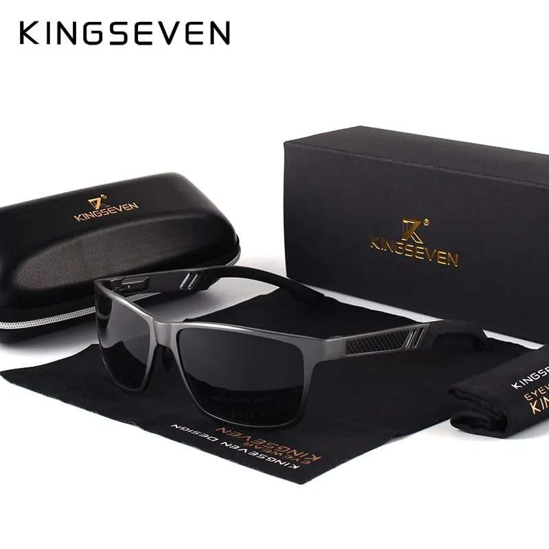 KINGSEVEN Men Polarized Rectangle Shades Sunglasses - image 4