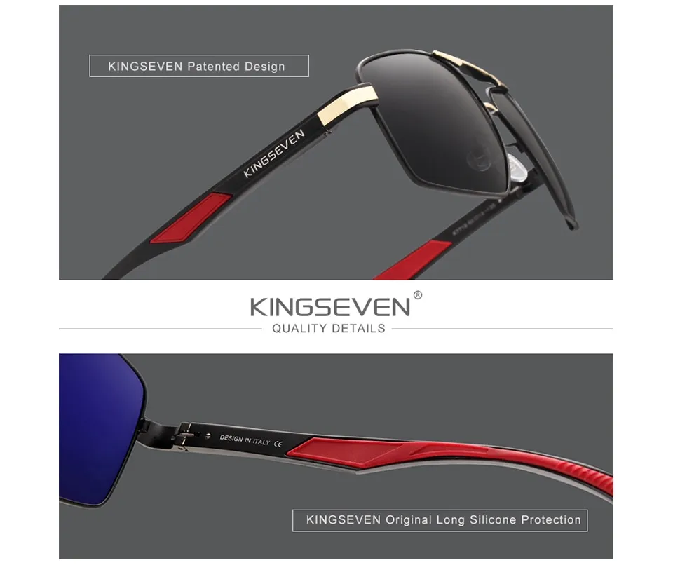 KINGSEVEN K-7719 Polarized UV400 Mirror Sunglasses - image 3