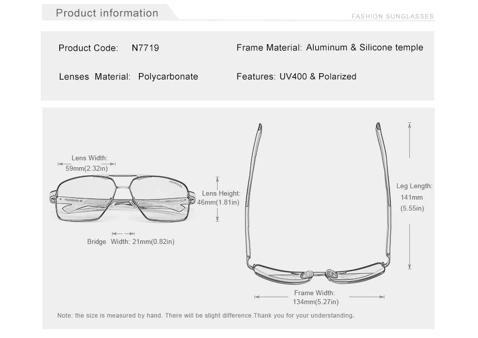 KINGSEVEN K-7719 Polarized UV400 Mirror Sunglasses - image 4