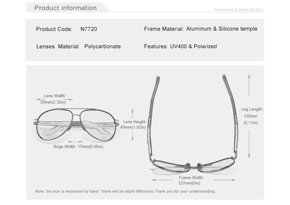 KINGSEVEN Mens Square Polarized UV400 Sunglasses - image 3