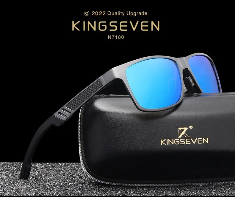 KINGSEVEN N7180 Polarized Rectangle Shades
