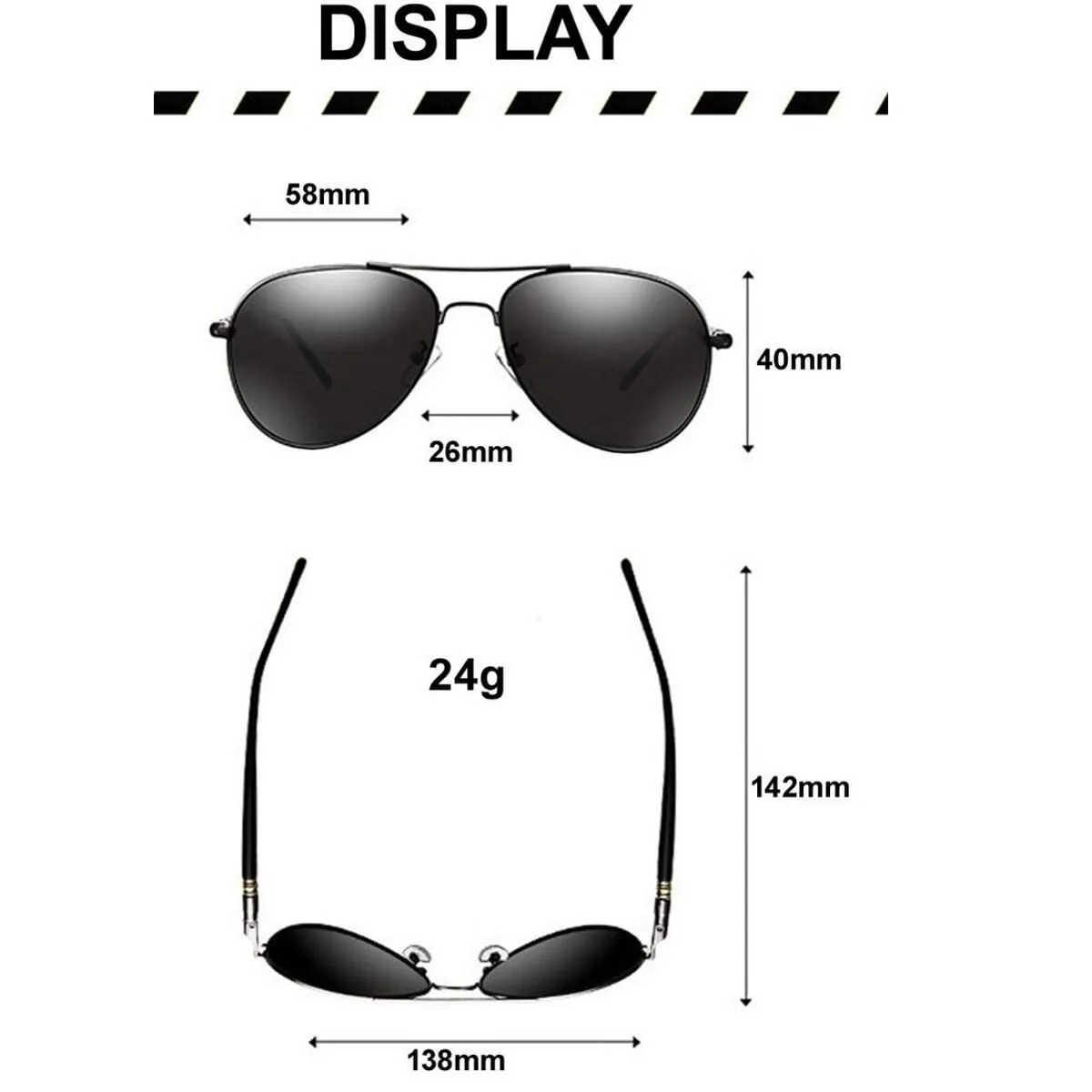 Kingseven Pilot Sunglasses Polarized UV400