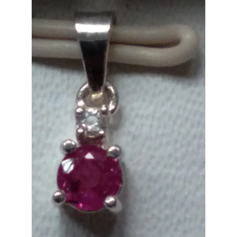 Prestige Ladies Pendant Natural Pink Sapphire Stone - image 2