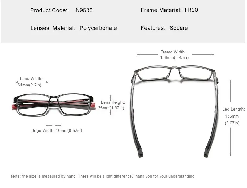 KINGSEVEN N9635 Reading Eyeglasses Unisex Anti Blue & UV400 - image 4