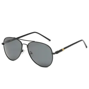 Pilot Polarized Male Sunglasses Black Transparent