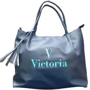Victoria Hand Bag PU Leather Tassel Blue