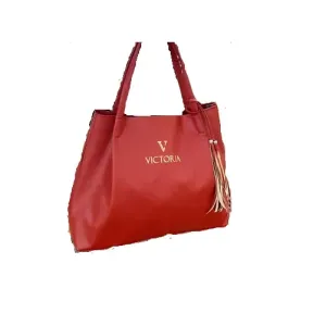 Victoria Hand Bag Red PU Leather Tassel