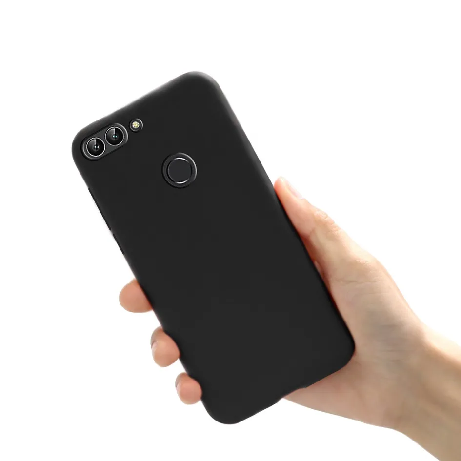 Huawei P Smart 2018 Black Silicone Shockproof Case
