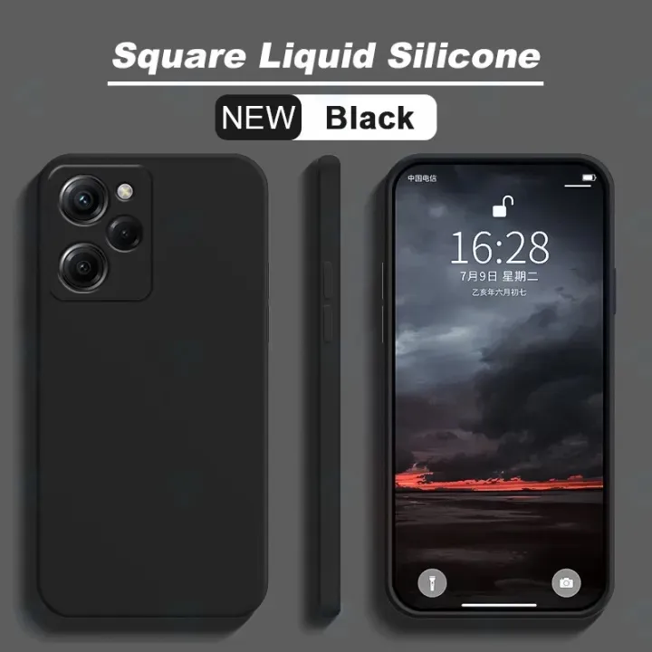 Redmi 12 Black Liquid Silicone Shockproof Case