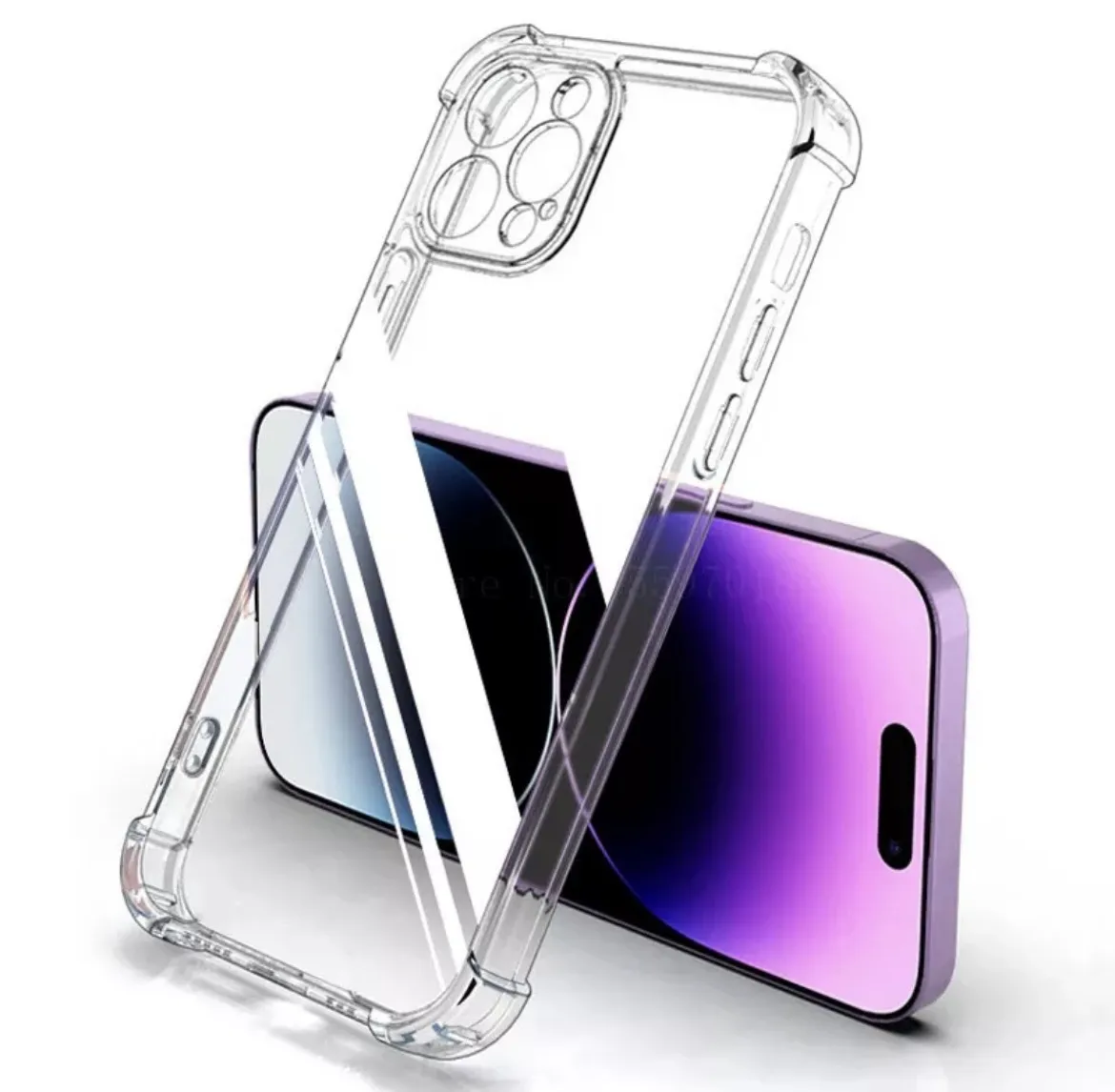 iPhone 15 Pro Shockproof Transparent Back Case