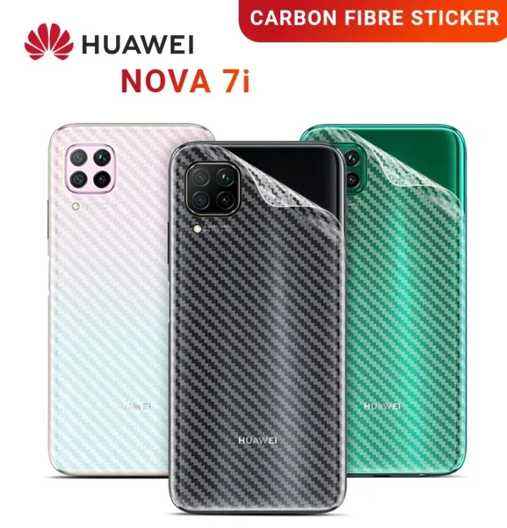 Huawei nova 7i Carbon Fibre Back Sticker Clear