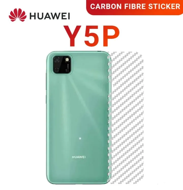 Huawei Y5p Clear Carbon Fibre Back Sticker